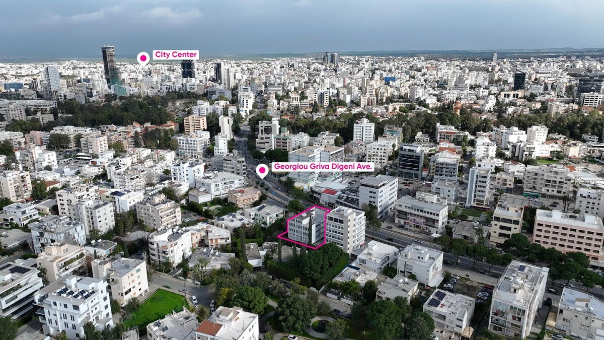 Four-storey building with a basement located in Engomi, Nicosia